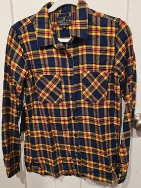 United By Blue Navy, Yellow & Red Plaid Button-Down Shirt